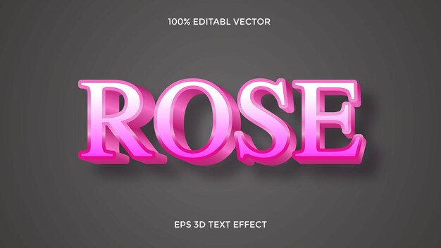 Rose 3D-stijl teksteffect