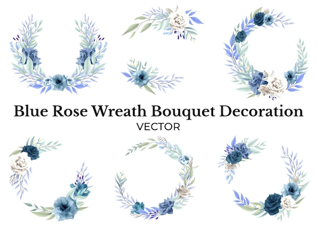 Rose blauwe bloemboeket decoratie