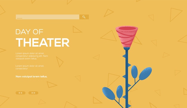 Rose concept flyer, web banner, ui header, enter site.