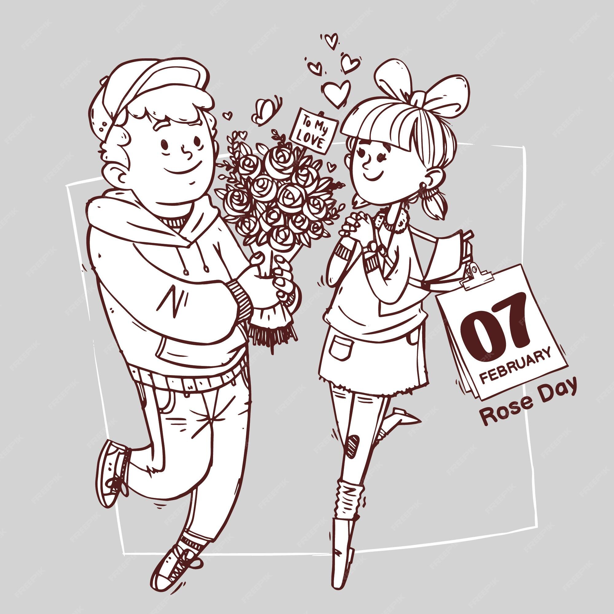 Create Cute Girlfriend Drawings to Celebrate Your Love, by Blushed Rose