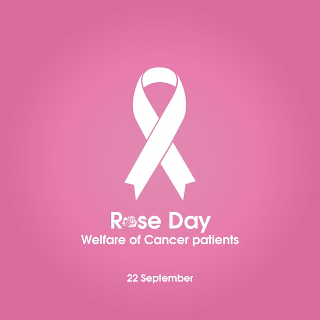 Rose Day (Welfare of Cancer patients) 22 September poster or banner theme.