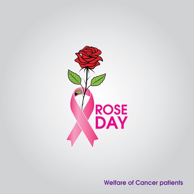 Rose Day (Welfare of Cancer patients) 22 September poster or banner theme.
