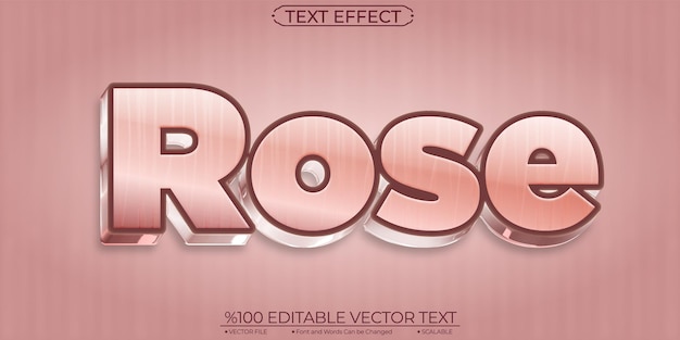 Rose editable and scalable text effect