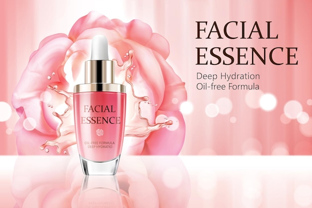 Rose facial essence banner ad