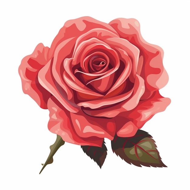 rose flower floral vector illustration blossom nature decoration beautiful design isolated