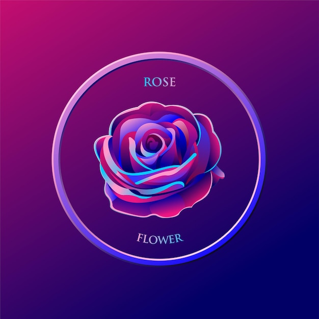 Neon Rose Vector Images (over 3,400)