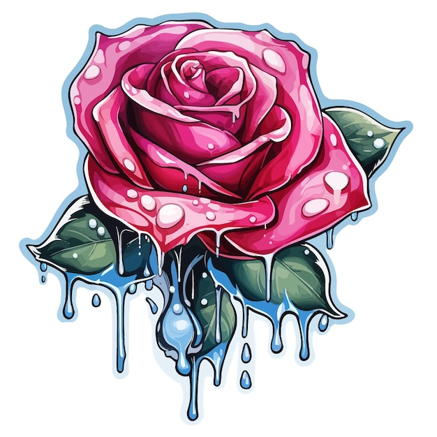 Vector rose flower illustration