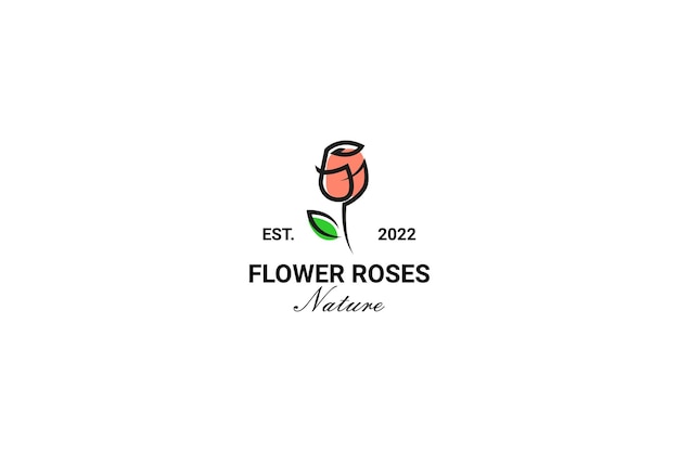 Rose Flower Logo Design Template