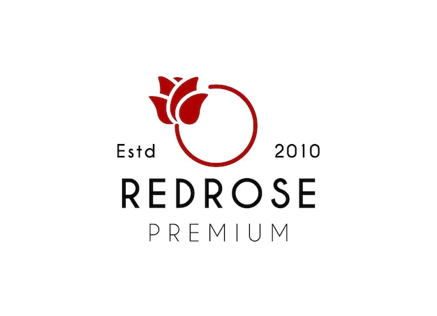 Rose flower logo design vector