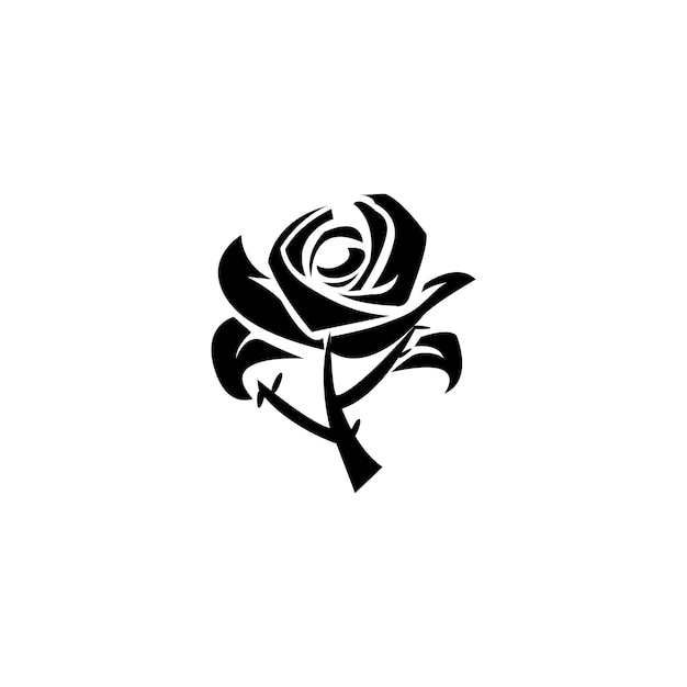 Rose flower logo template icon vector illustration