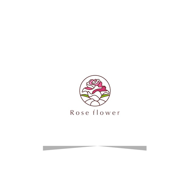 バラの花のロゴのベクトルのアイコンのデザイン テンプレート