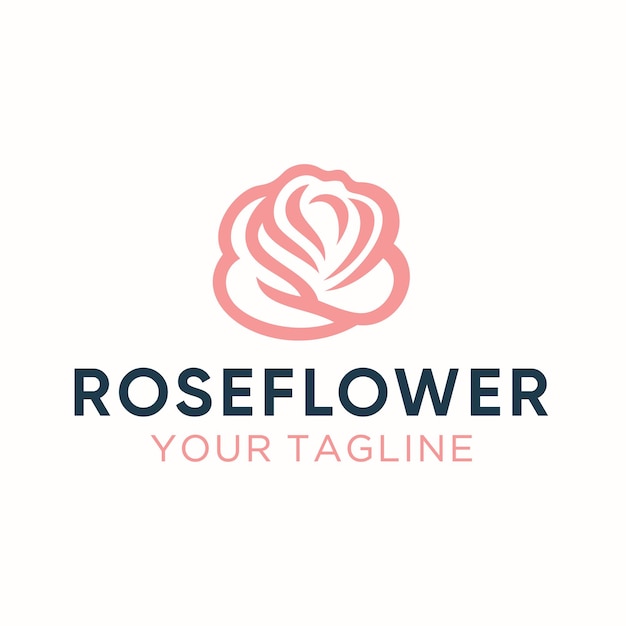 Vector rose flower-logo