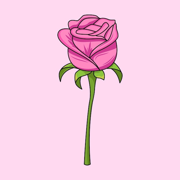 Vector rose flower