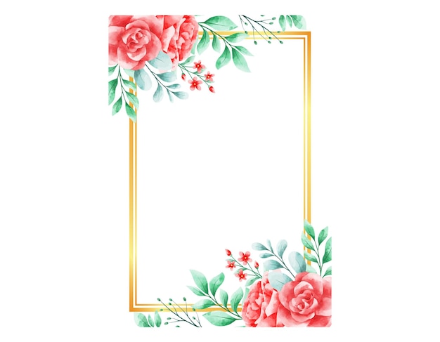 Rose Frame Boeketten Aquarel