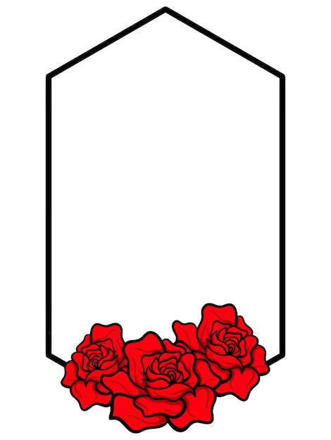 Vector rose frame