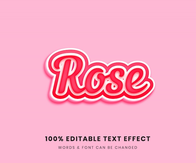 Rose  full editable text effect