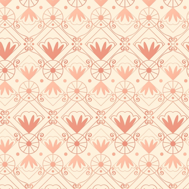 Rose gold art deco pattern style