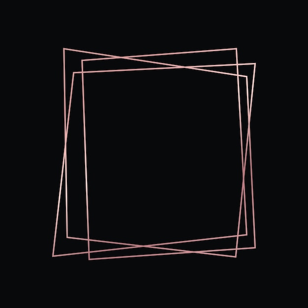 Rose gold geometric polygonal frame