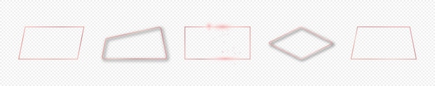 로즈 골드 빛나는 다른 기하학적 모양 프레임