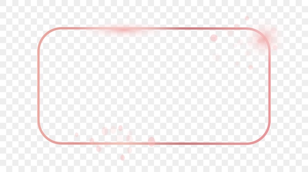 로즈 골드 빛나는 둥근 사각형 프레임