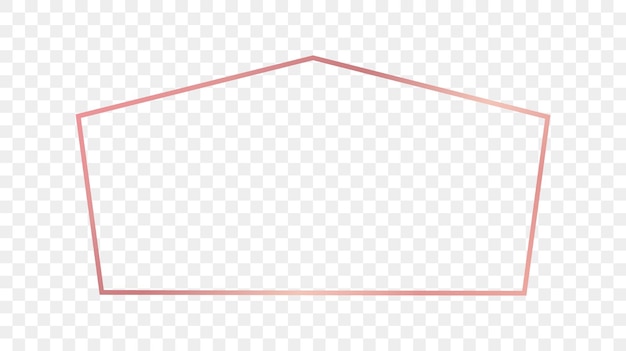 Светящаяся рамка в форме четырехугольника из розового золота