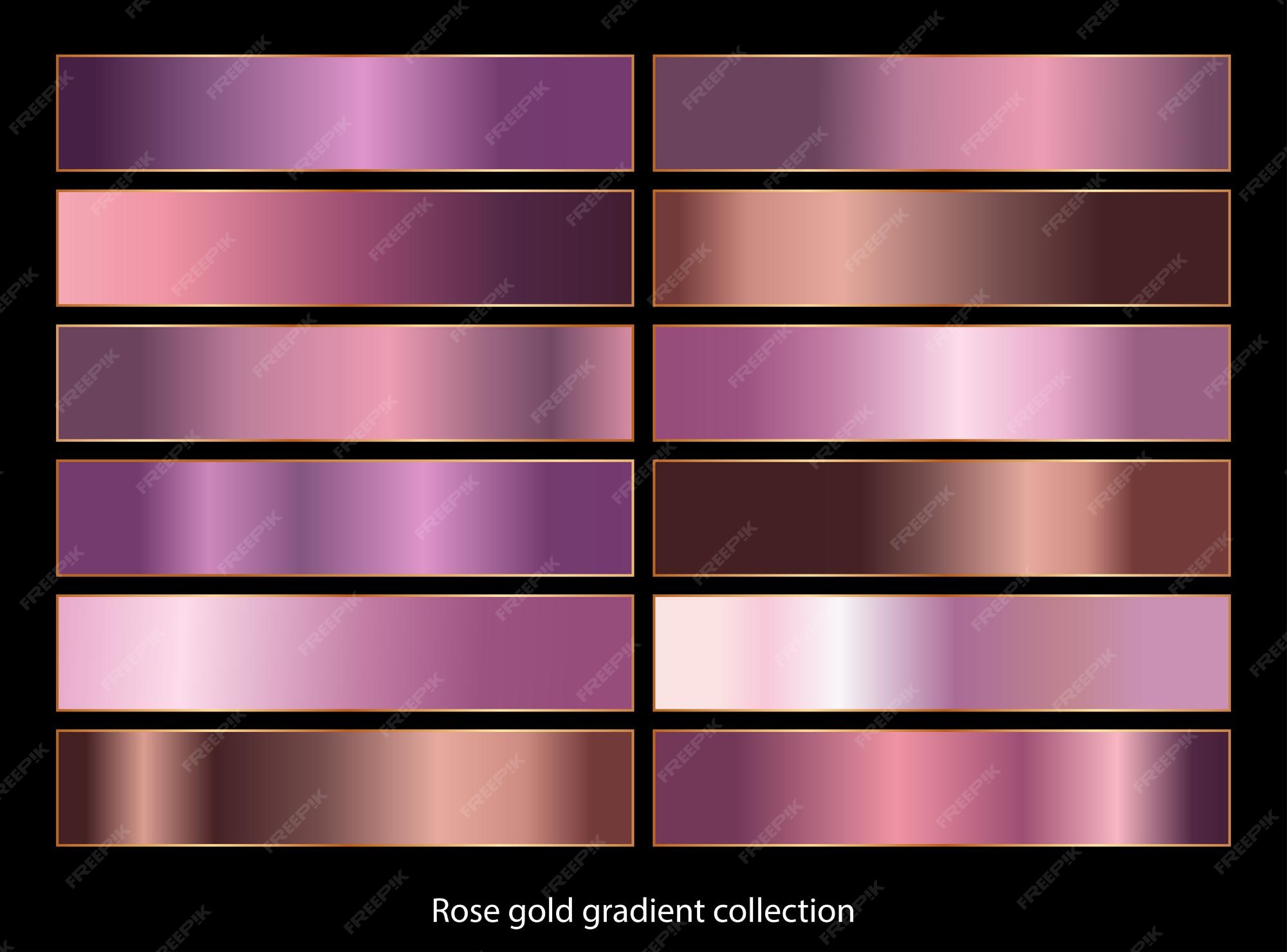 Premium Vector | Rose gold gradient collection.