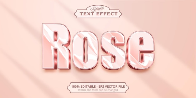 Rose Gold-tekst, bewerkbaar teksteffect