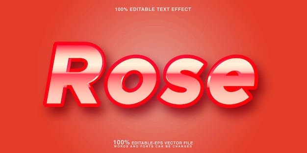 rose gold text effect