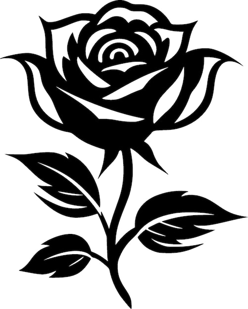 Rose High Quality Vector Logo Vector illustration ideal for Tshirt graphic