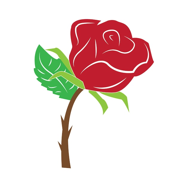 Vector rose icon logo vector design template