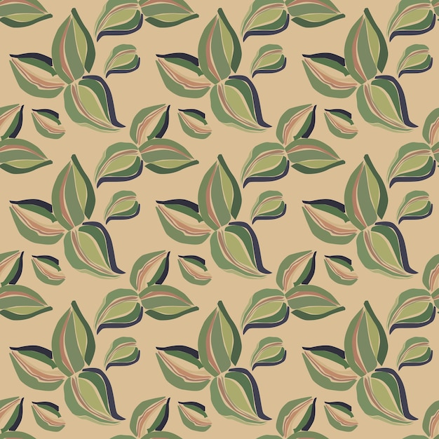 Rose leaf pattern Textile drawing Pattern for fabric leaf pattern