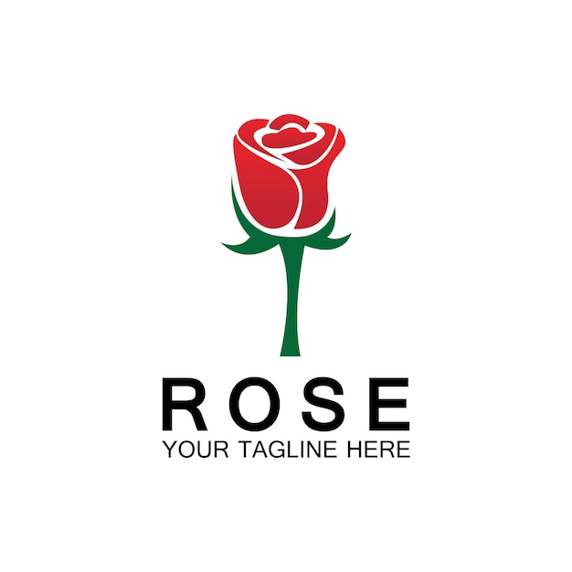 Rose logo flower vector icon illustration design