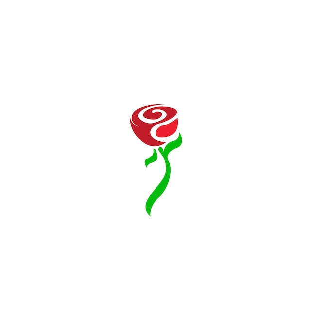 Rose logo flower vector