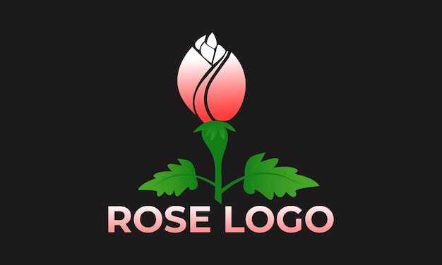 Logo rosa disegno dell'icona della rosa disegno vettoriale del fiore