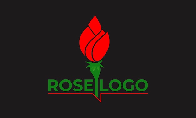 Роза логотип роза значок дизайн вектор цветочный дизайн