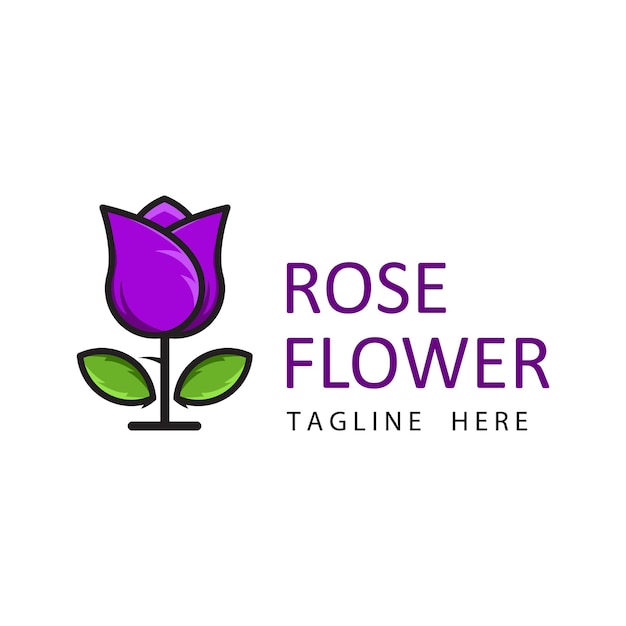 Rose logo template design 