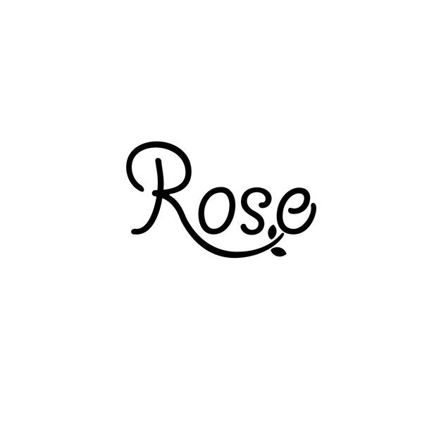 Vector rose no 2 wordmark logo letter e become rose symbol