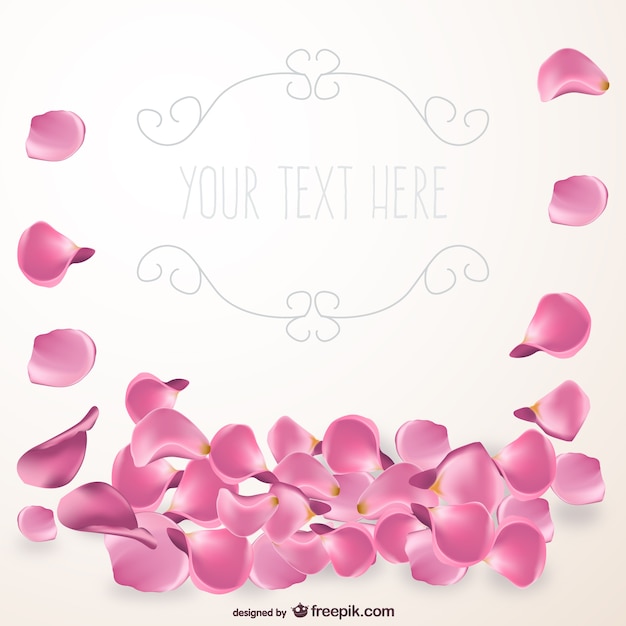 Rose petals template