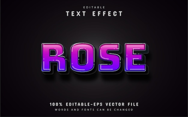 Rose purple gradient text effect