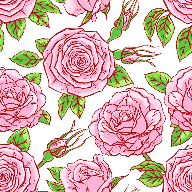 Rose seamless pattern