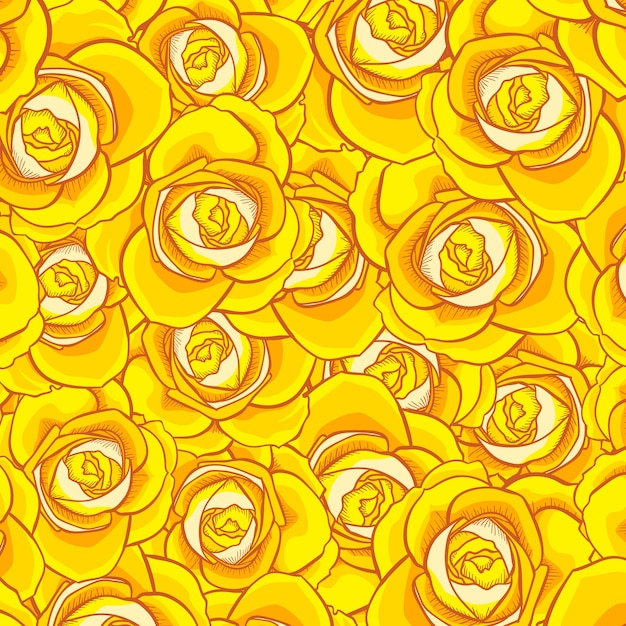 Vector rose seamless pattern