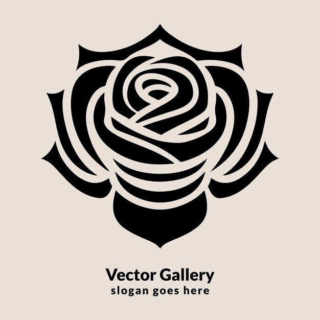 Vector rose tattoo illustration