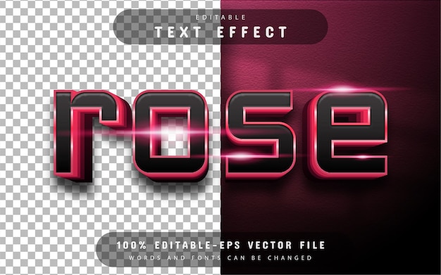 Rose text effect editable