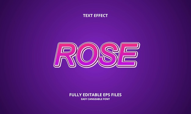 rose text effect