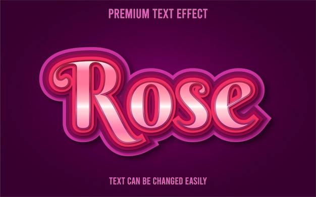 Vector rose text effect