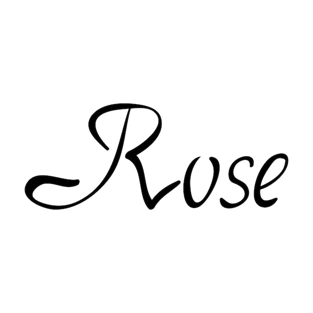 Rose vector belettering