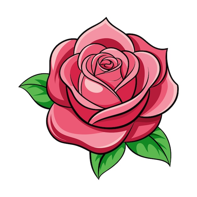 rose vector isolated on a white background