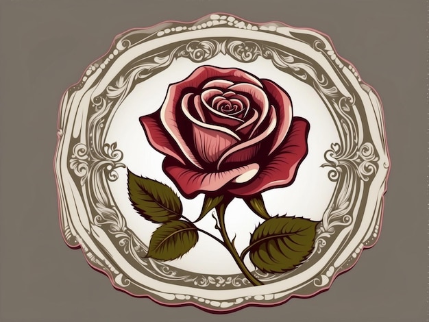 Logo del vettore rosa