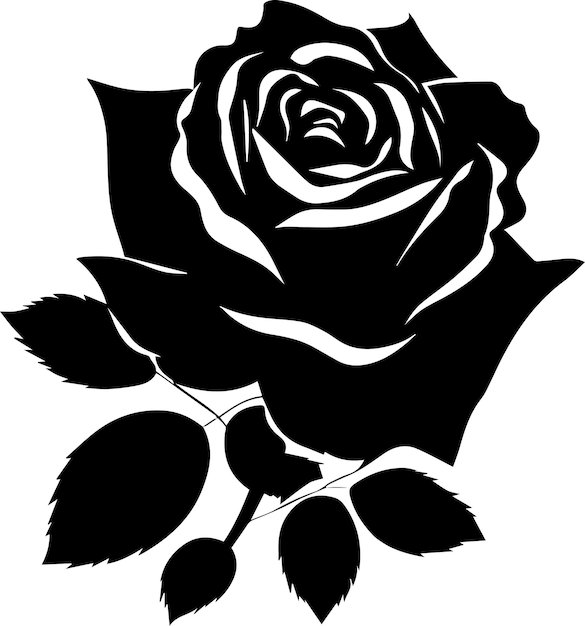 Rose Vector silhouette 23