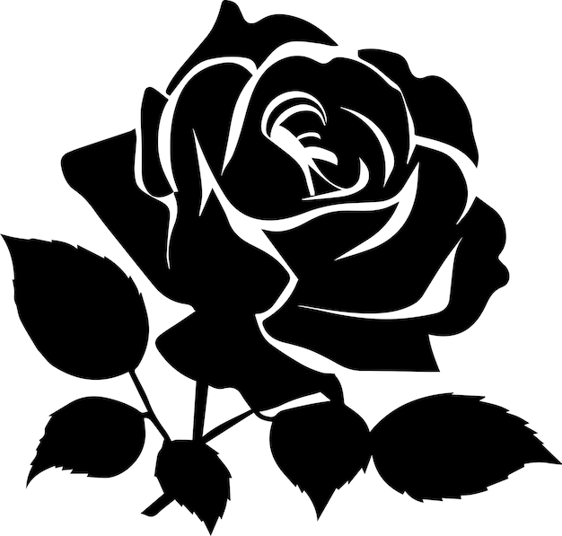 Rose Vector silhouette 25